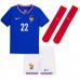 Camiseta Francia Theo Hernandez #22 Primera Equipación para niños Eurocopa 2024 manga corta (+ pantalones cortos)